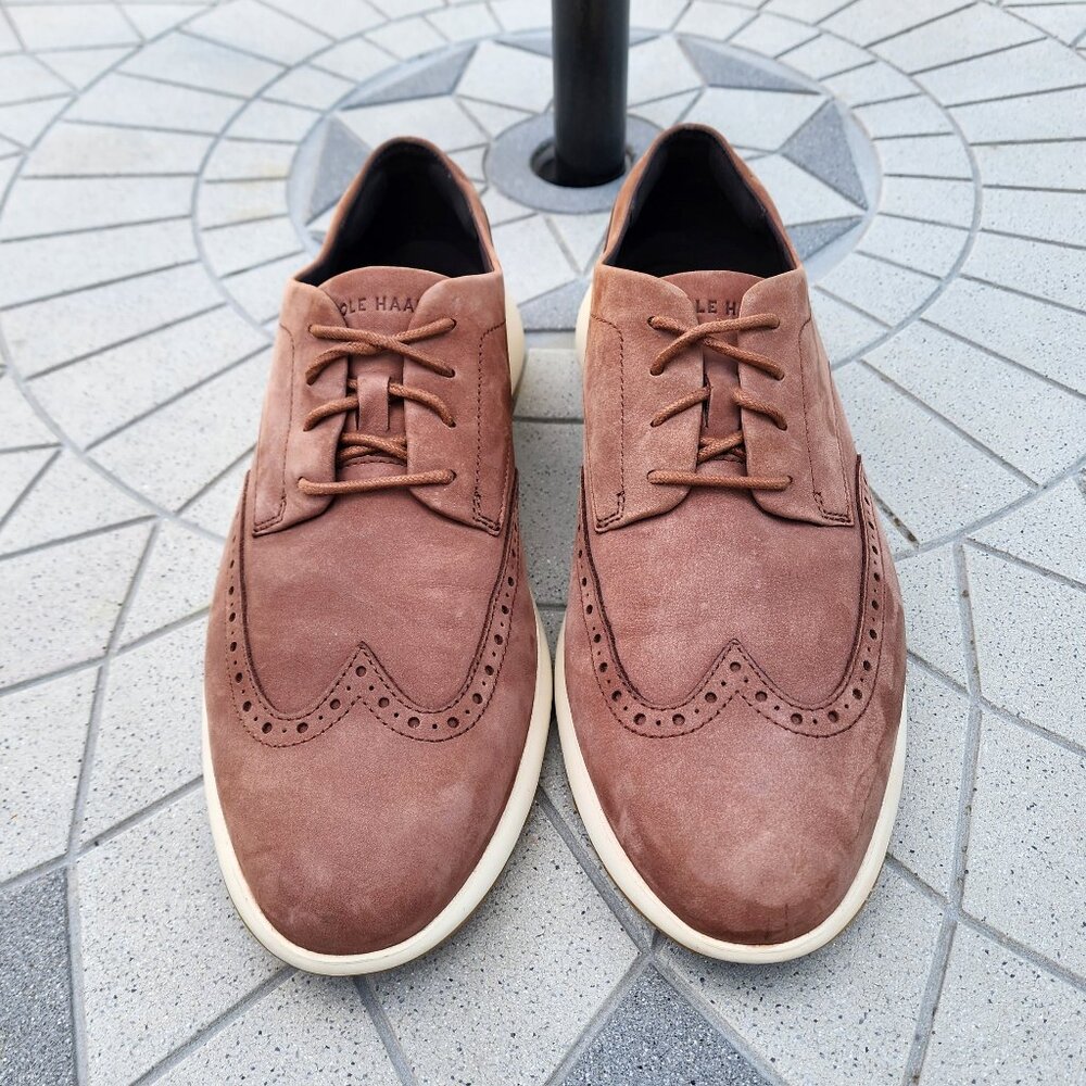 Cole Haan Original Grand Nubuck Wingtip Brogue Casual Oxfords 11 - Picture 3 of 11